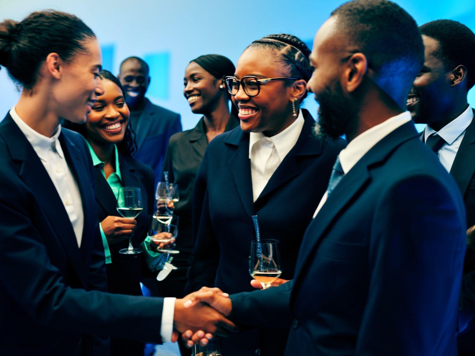 Members networking at a reception